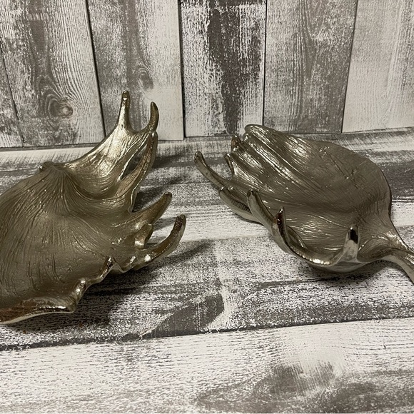 Two Threshold Elk Or Moose Antlers Silver Tone Metal - Picture 14 of 14